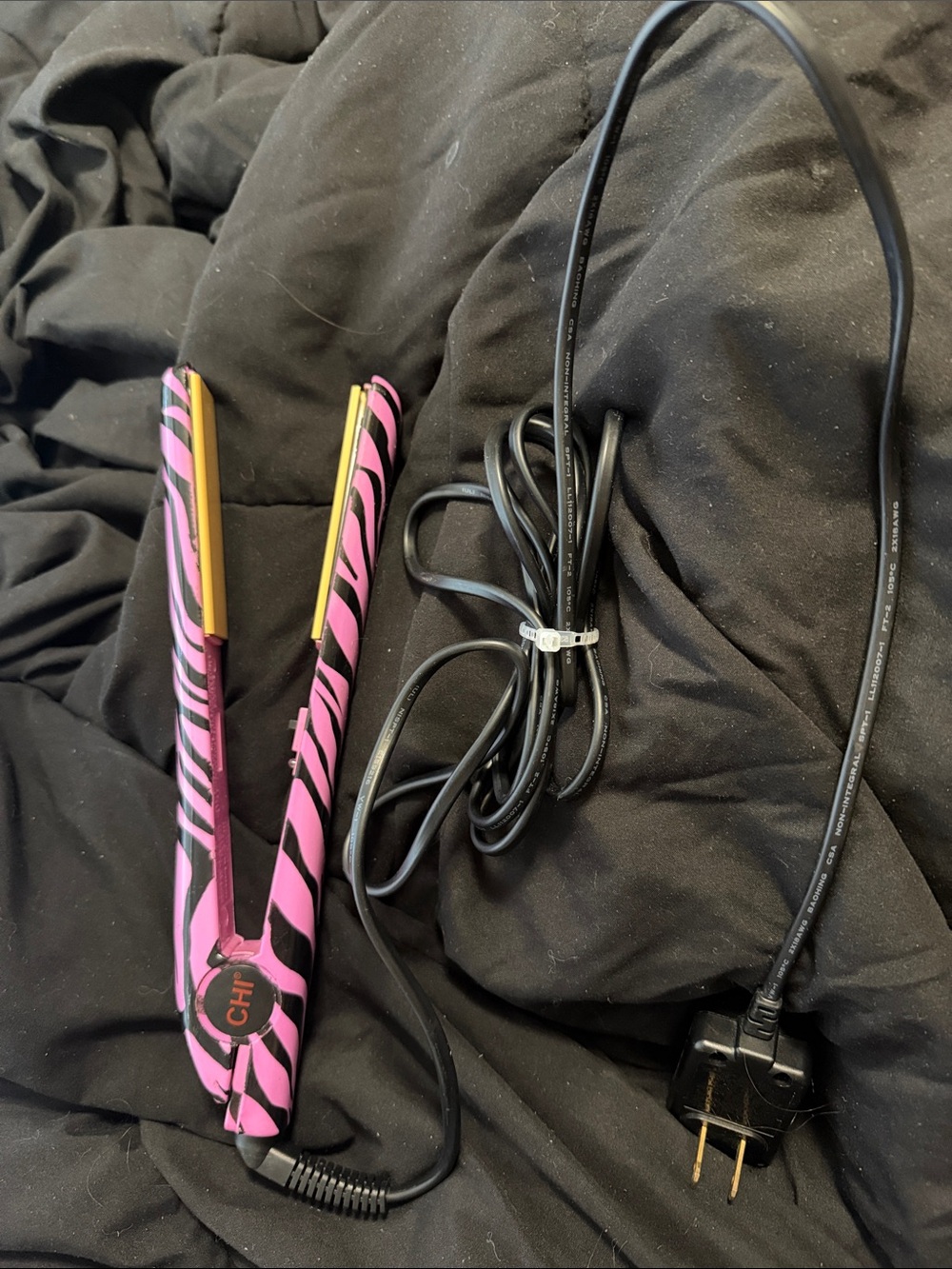 Pink Zebra chi Hair Straightener